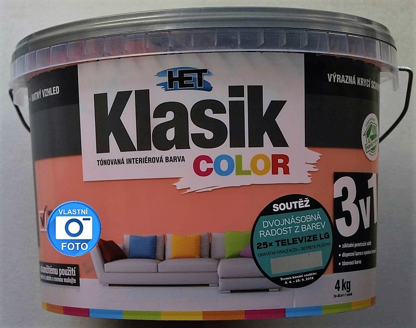 HET Klasik COLOR  0828 lososová