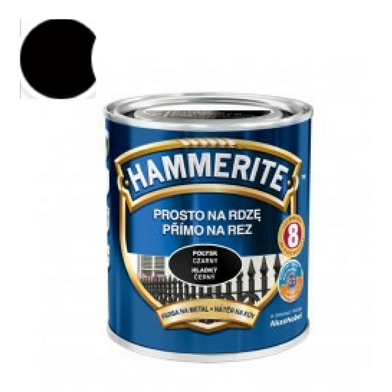 Hammerite přímo na rez 0,25l hladký - černý