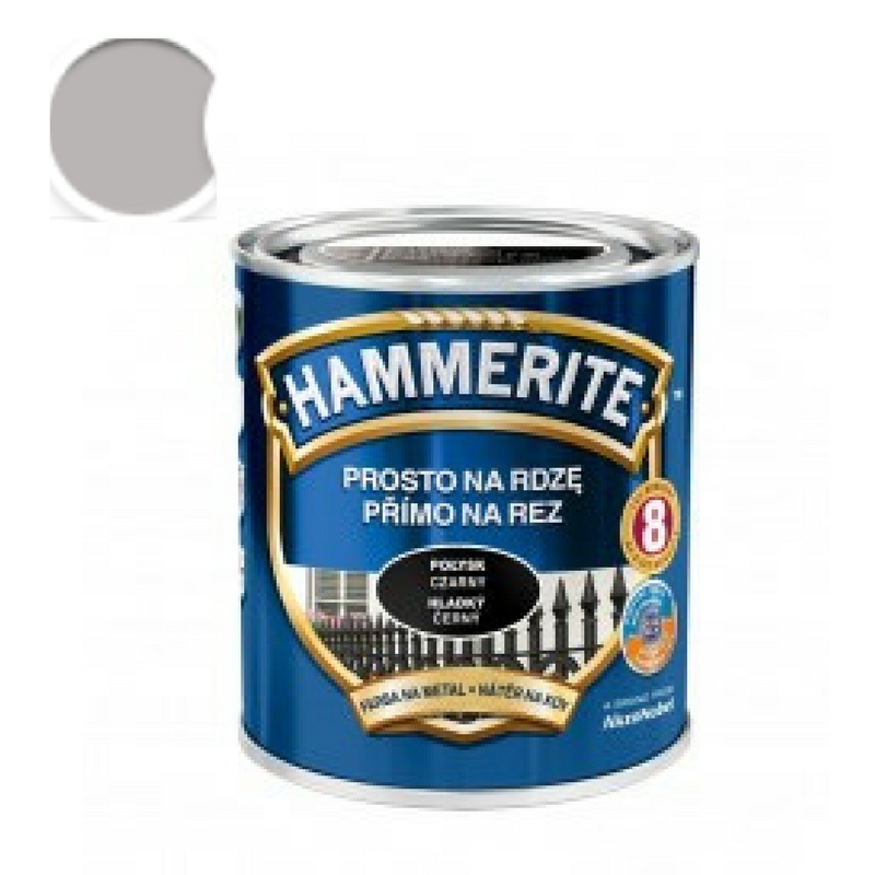 Hammerite přímo na rez 0,25l hladký - stříbrný