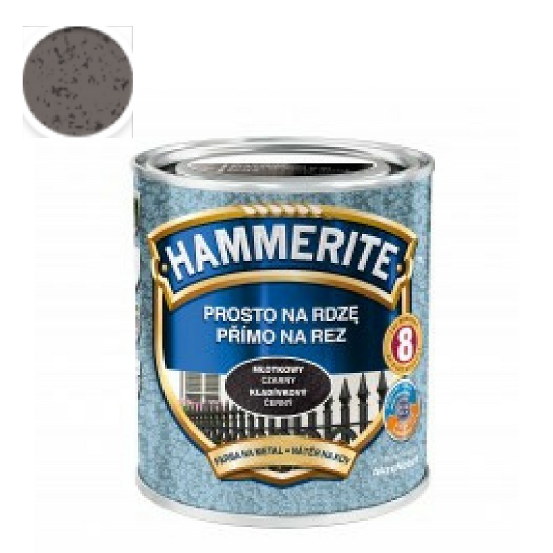 Hammerite přímo na rez 0,25l kladívkový - šedá
