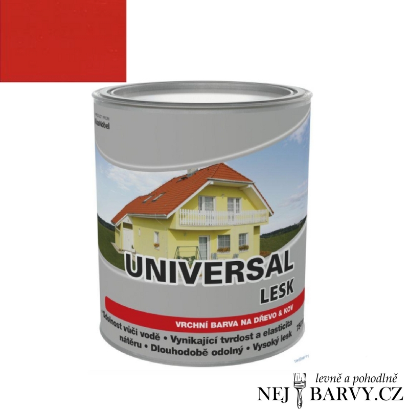 Dulux Universal lesk 8190 červeň rumělková tmavá 2,5 l