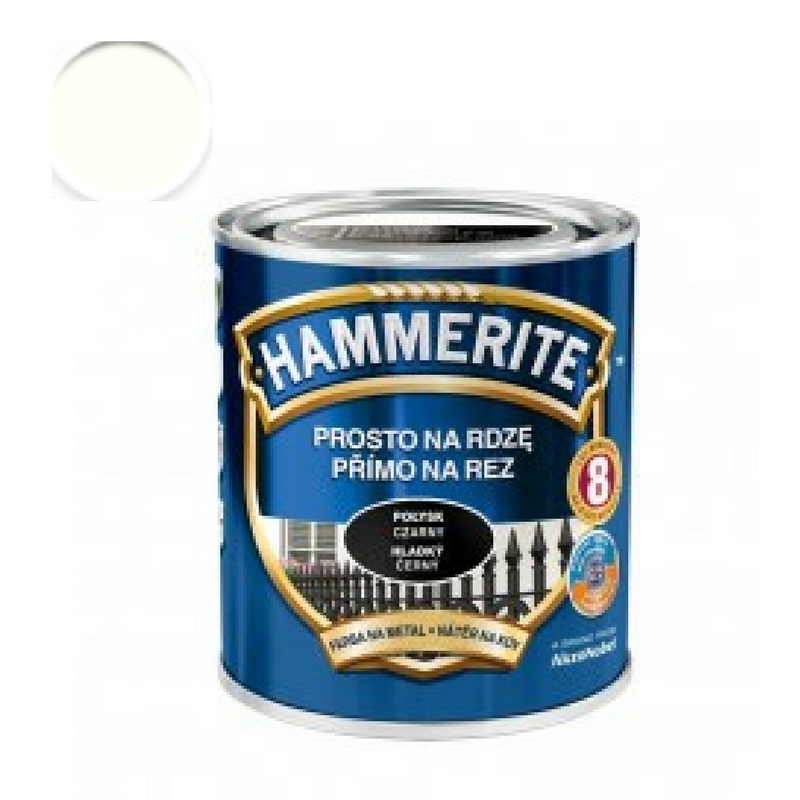 Hammerite Přímo na rez 0,7l hladký - bílý